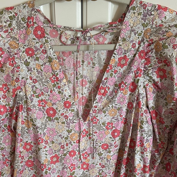 H&M Floral Long Sleeve Dress - Pink and White - Picture 3 of 5